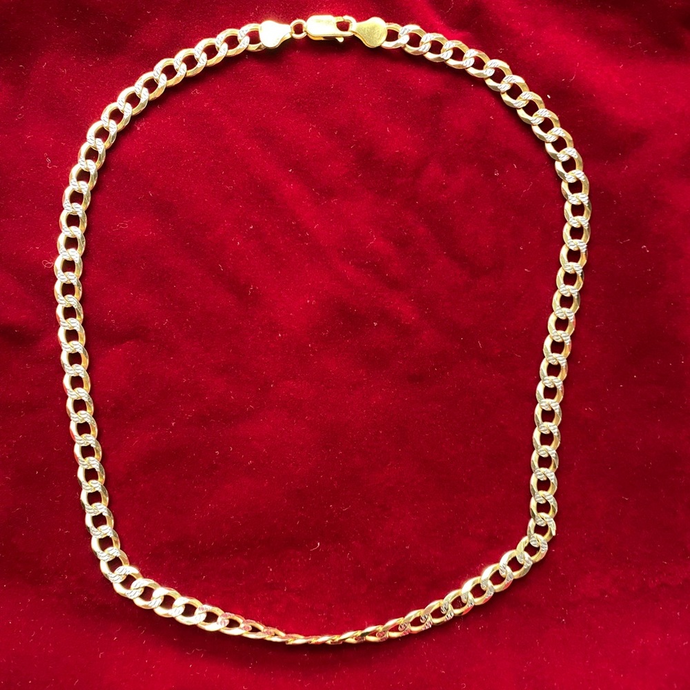 Italian yellow silver chain 18 inches